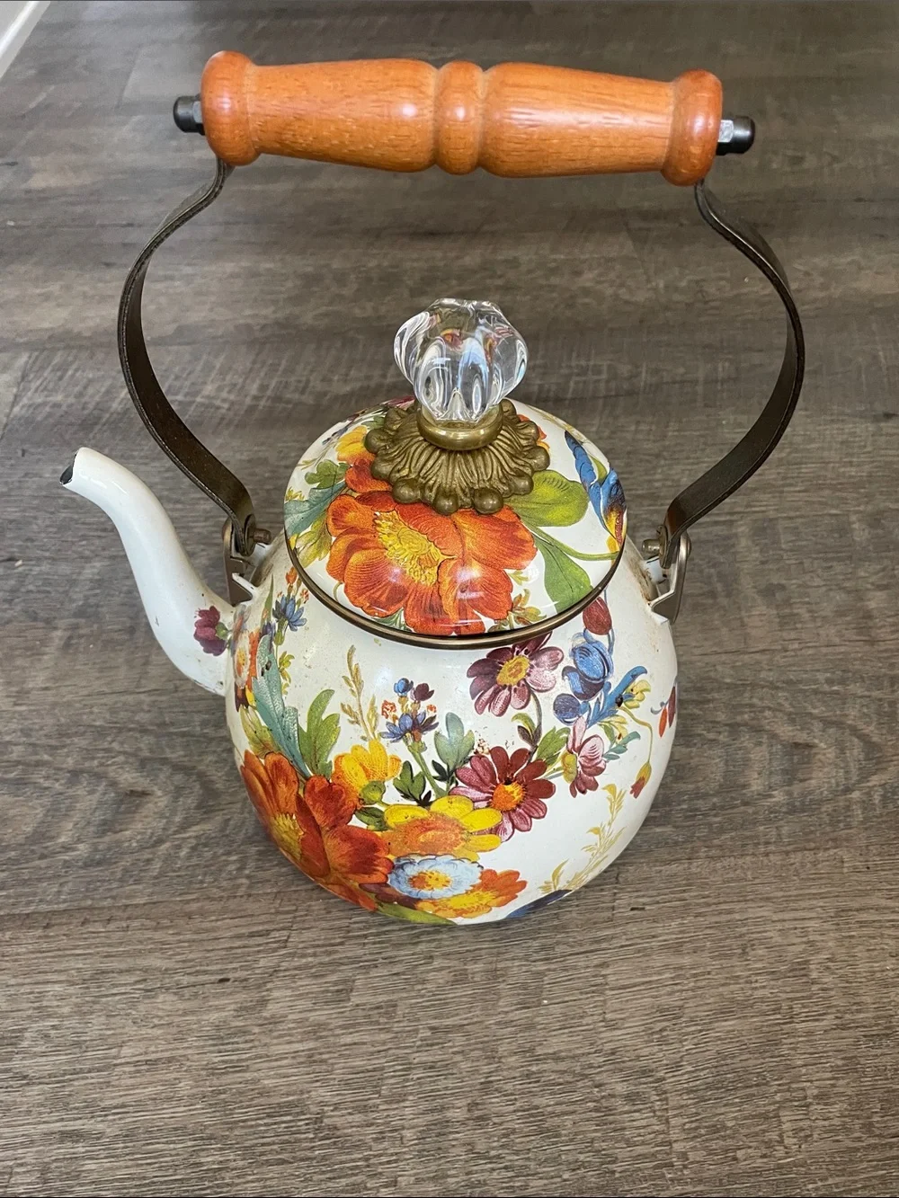 Mackenzie Childs Floral Tea Pot